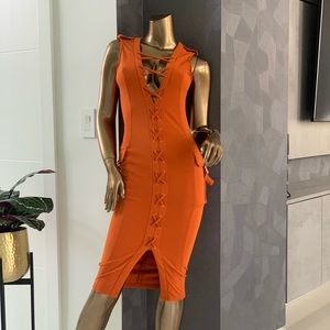 Cross Front Cut Out Bodycon Dress!